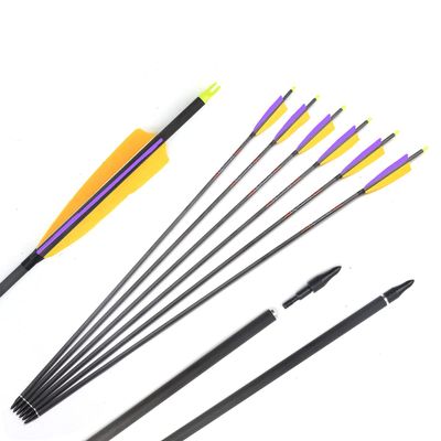 ACCMOS 32-Inch Carbon Hunting Arrows, Spine 800, 6.2 mm ID, 6-Pack