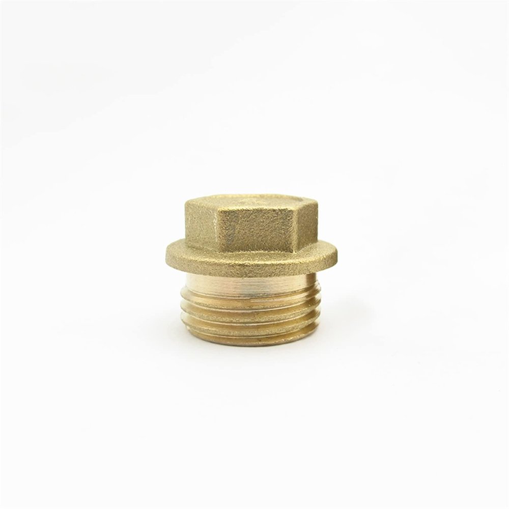 DOLUNTO Brass Elbow/End Cap/Plug/Nipple/T-Pipe Fitting, 1/8 to 1 in BSP Male Thread, Connector Adapter (Color: NO3, Size: 3/4 in)