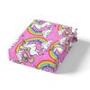 4-Piece King Size Unicorn Bedding Set, Rainbow Unicorn, Clouds, Pink view 4
