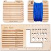 BENECREAT 3-Piece Wooden Knitting Needle Gauge and Ruler Set, 3-Style Square Wood Tools, Yarn Spinning Gauge view 1