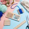 BENECREAT 3-Piece Wooden Knitting Needle Gauge and Ruler Set, 3-Style Square Wood Tools, Yarn Spinning Gauge view 4