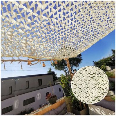 DLLY Camouflage Sun Shade Net, Reinforced Military Camo Net, Beige, 2x3/3x6/4x5/4x8 m, 9x12 m (29.5 x 39.4 ft)
