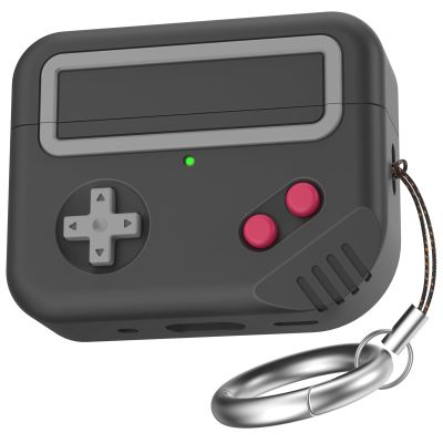 TRONWIN Game Console Case for AirPods Pro 2/1, Black Silicone Protective Cover