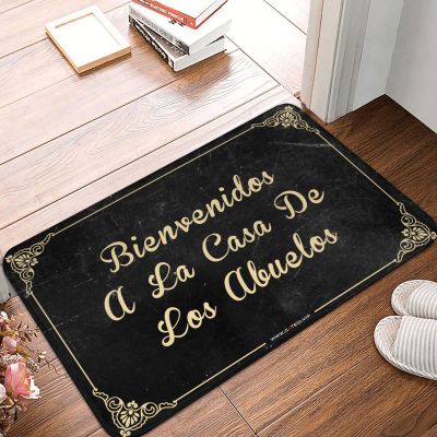 Bienvenidos a la Casa de los Abuelos Veranda Doormat, Fall Outdoor Decor (65 x 90 cm)