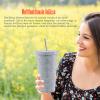 BestAlice 500 ml Studded Diamond Glitter Tumbler with Lid and Straw view 3