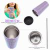 BestAlice 500 ml Studded Diamond Glitter Tumbler with Lid and Straw view 4