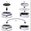 Button Press Set with Lever Press, 26/16 mm Tool and 50 White Plastic Blanks view 3