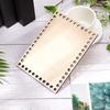 XUJIAN 7.8 x 5.9 in Rectangular Natural Wood Basket Base view 2