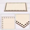XUJIAN 7.8 x 5.9 in Rectangular Natural Wood Basket Base view 4