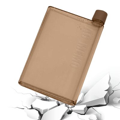 Nupaque Flat Water Bottle, A5 Memo Notebook Bottle, 350/420 ml, BPA-Free
