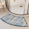 FCS Bathroom Semicircular Curved Shower Mat, Soft Diatomite Bath Mat, Water-Absorbent, Quick-Drying, Non-Slip, for Round Showers, 45 × 70 cm, Color: d view 1