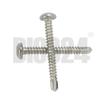 10 Stainless Steel V2A Pan-Head Self-Drilling Screws 4.8 x 16 mm, DIN 7504 Form M, TORX view 4