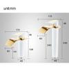 Bathroom Sink Faucet, Gold and White, Waterfall Design, Short view 2