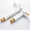 Bathroom Sink Faucet, Gold and White, Waterfall Design, Short view 4