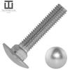 Techtanium M12 × 45/45 mm Carriage Bolts with Stainless Steel A2 Wing Nuts and Washers, 10 pcs view 2