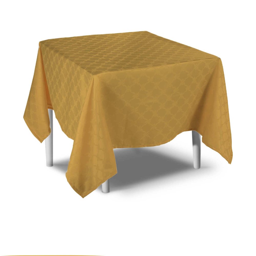 MyVorrei Square Tablecloth, Stain-Resistant, 100% Polyester, 180 x 180 cm, with 8 Napkins