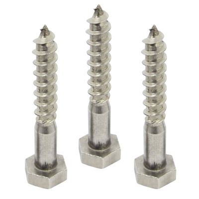 25 Hex-Head Wood Screws, 5 x 40 mm, DIN 571, Stainless Steel A2