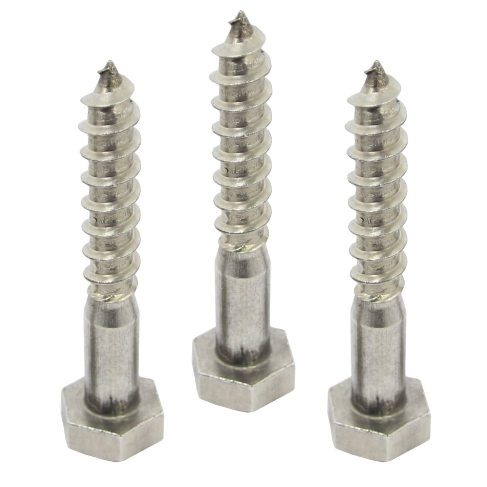 25 Hex-Head Wood Screws, 5 x 40 mm, DIN 571, Stainless Steel A2