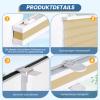 TFSKY Cream Pleated Blind, Clamp-Fix, No Drilling, W80 x H200 cm view 3