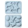 Easter Bunny and Egg Silicone Mold for Cake and Chocolate, Blue, One Size view 1