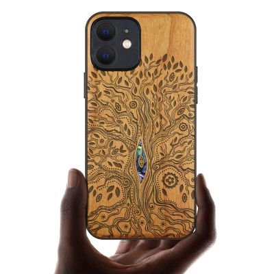 Carveit iPhone 12 mini Case – Cherry Wood Tree of Life