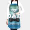 AOOEDM I Love You Dad Happy Father's Day Apron, Adjustable Apron with 2 Pockets for Women and Men, Waterproof Apron for Kitchen, Painting and Gardening view 2