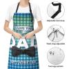 AOOEDM I Love You Dad Happy Father's Day Apron, Adjustable Apron with 2 Pockets for Women and Men, Waterproof Apron for Kitchen, Painting and Gardening view 4