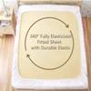 3-Piece King-Size Fitted Sheet Set, 400 Thread Count, 100% Egyptian Cotton, Ivory Stripe view 4