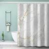VASENA 3D Geometric Marble Shower Curtain, 180 x 180 cm view 1