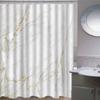 VASENA 3D Geometric Marble Shower Curtain, 180 x 180 cm view 2