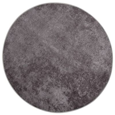 ZEYUAN Washable Shag Rug, Bedroom and Living Room, Gray, 120 cm, Non-Slip