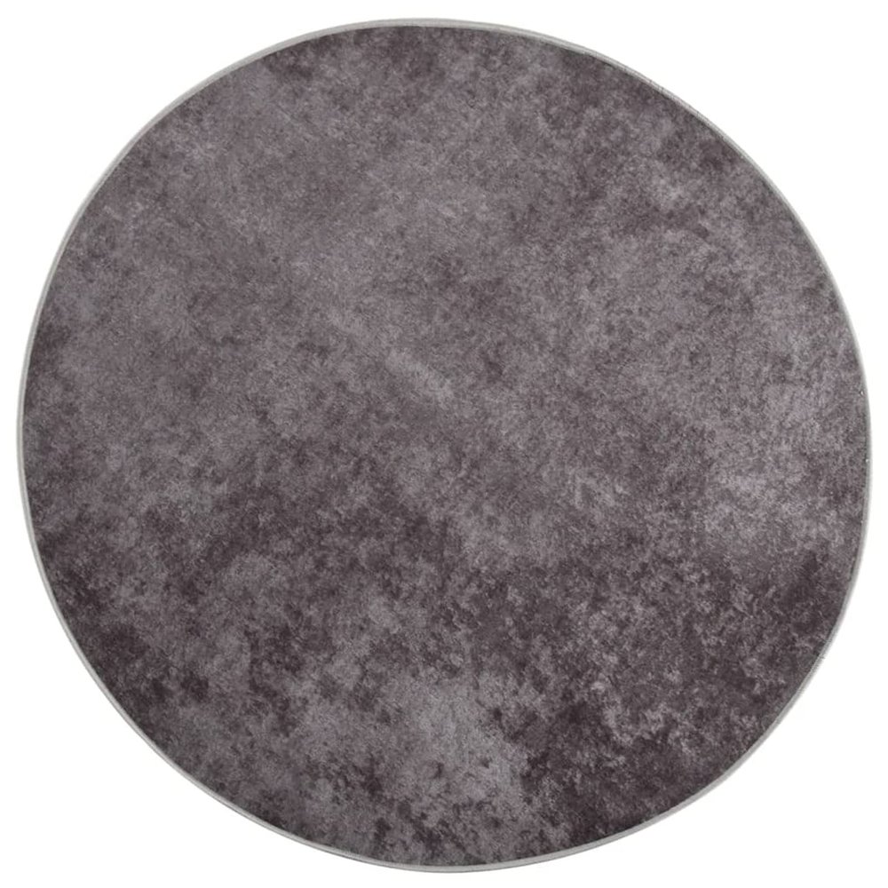 ZEYUAN Washable Shag Rug, Bedroom and Living Room, Gray, 120 cm, Non-Slip