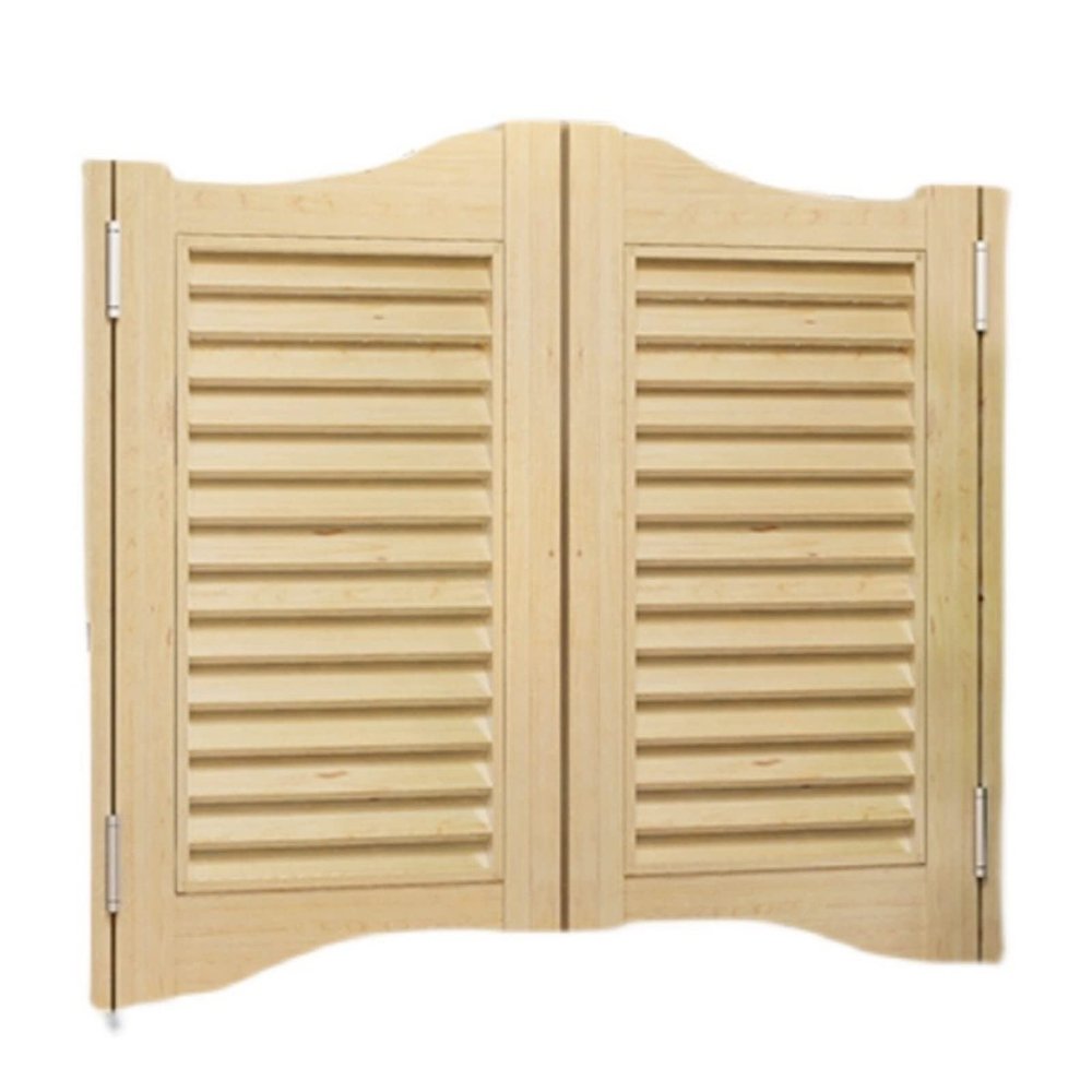 ASDQWER Solid Wood Double-Action Swing Door, Self-Closing Café Saloon Door, Metal Hinges, Custom, W120 x H80 cm (47 x 31 in)