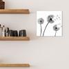 DEQORI Glass Magnetic Board | 30 x 30 cm | Black Dandelion Design | Glass Memo Board with Magnets, Marker & Cloth | Magnetic & Writeable for Kitchen & Office view 3