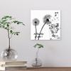 DEQORI Glass Magnetic Board | 30 x 30 cm | Black Dandelion Design | Glass Memo Board with Magnets, Marker & Cloth | Magnetic & Writeable for Kitchen & Office view 4