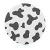 Cow Round Cutting Board, Non-Slip Kitchen Board for Serving and Cutting, 20 cm view 1