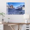 DEQORI Glass Magnetic Board | 90 x 60 cm | Yosemite in Winter Design | Glass Memo Board with Magnets, Marker & Cloth for Kitchen & Office | Magnetic & Writable view 4