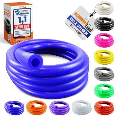 20 m Silicone Vacuum Hose, 6 mm ID, Blue, 200°C