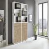 TABOR 20 Office Wall Unit with File Cabinets and Shelving, White/Gold Harbor Oak view 1