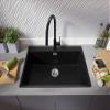 PRIMAGRAN Granite Sink for 80 cm+ Base Cabinets with Kitchen Faucet, 78 x 50 cm view 3