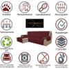 Moonange 3-Seater Sofa Cover with Chaise – 240 cm – Bordeaux view 4