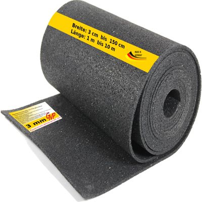 GMP Building Protection Mat 3 mm x 8 cm x 4 m | Terrace Pad Roll | Scaffolding Underlay | Substructure for WPC, Tiles, Decking | Various Sizes | Rubber Granulate