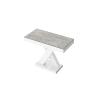 designimpex H-888 Coffee Table, Concrete/High-Gloss White, 120 x 49 x 60 cm view 2