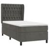vidaXL Box Spring Bed with Mattress Dark Gray 90 x 200 cm Velvet view 1
