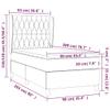 vidaXL Box Spring Bed with Mattress Dark Gray 90 x 200 cm Velvet view 3
