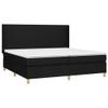 vidaXL Box Spring Bed with Mattress Black 200 x 200 cm Fabric view 1