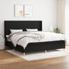 vidaXL Box Spring Bed with Mattress Black 200 x 200 cm Fabric view 2