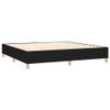 vidaXL Box Spring Bed with Mattress Black 200 x 200 cm Fabric view 4