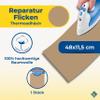 USIT Cotton Iron-On Repair Patch, 48 x 11.5 cm, Dark Brown view 2