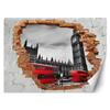 Feeby Photo Wallpaper Abstract City Hole in the Wall 450 x 315 cm Red XXL Nonwoven view 1